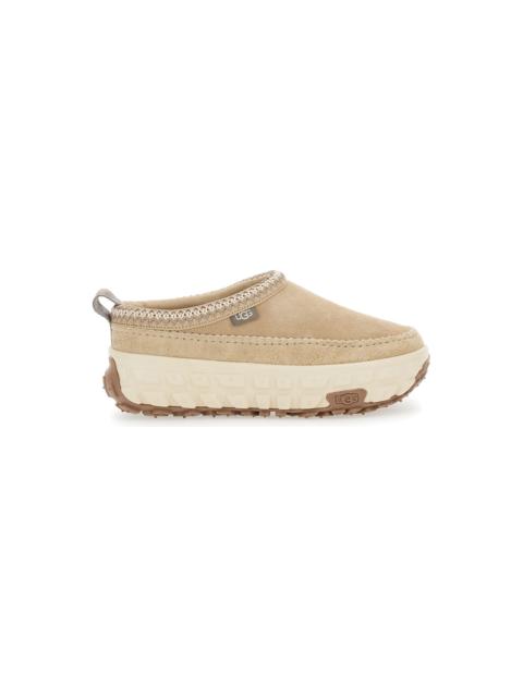 UGG 'venture Daze' Beige Mules With Decorative Stitching And Side Logo Patch In Suede Man