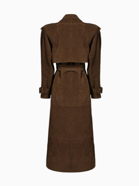 LoveShackFancy Susanna Chow Madison Suede Trench