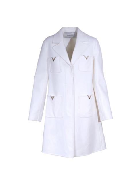 Valenitno Women's Button Down Jacket Coat White