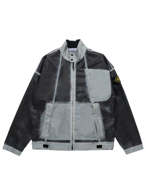 Stone Island Stone Island Hand Sprayed Mussola Biker Jacket 'Sky Blue'