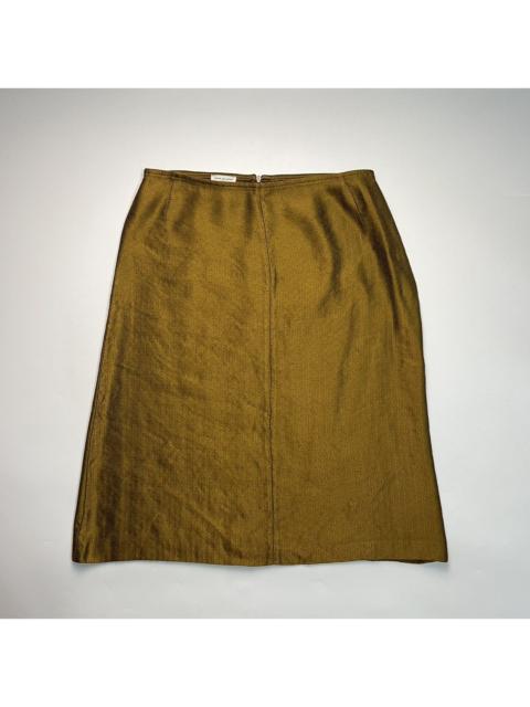 Dries Van Noten Dries Van Noten Linen Textured Geometric Midi Skirt