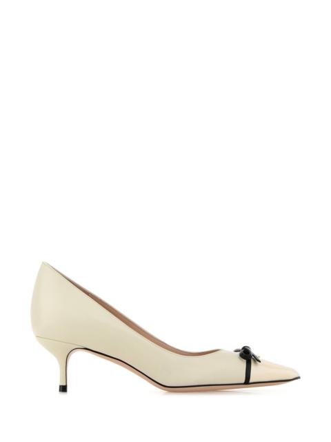 Valentino White leather VLogo pumps