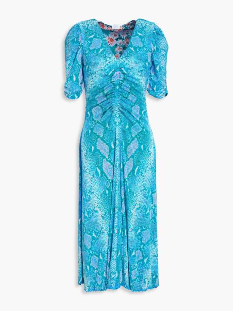 DIANE VON FURSTENBERG Koren reversible printed stretch-mesh dress