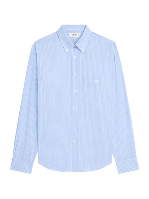 CELINE Celine Women Wide-Sleeved Cotton Poplin Shirt With Stripes