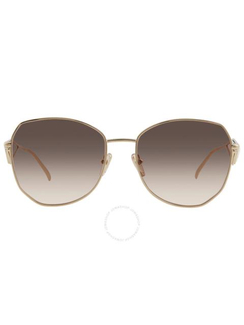 Prada Prada Light Brown Gradient Light Gray Irregular Ladies Sunglasses PR 57YS ZVN3D0 57
