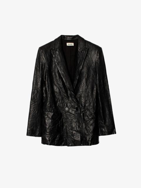 Zadig & Voltaire Visco Crinkled Leather Jacket