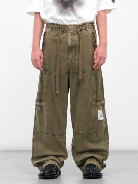Maison MIHARAYASUHIRO Green Cotton Deconstructed Cargo Pants