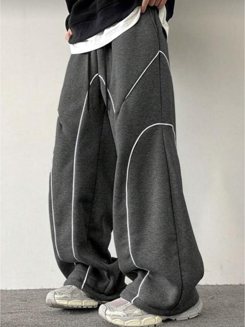 Other Designers Japanese Brand - ULTRA Baggy Curved Piping Sweatpants - Cyberpunk Streetwear