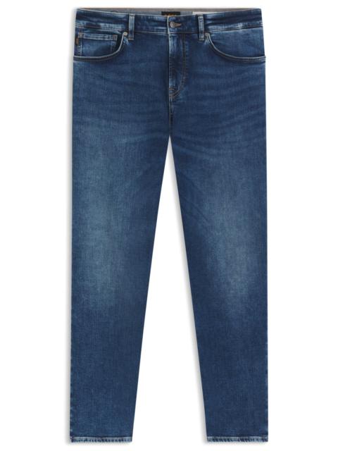 BOSS MAINE REGULAR-FIT JEANS IN BLUE SUPER-STRETCH DENIM
