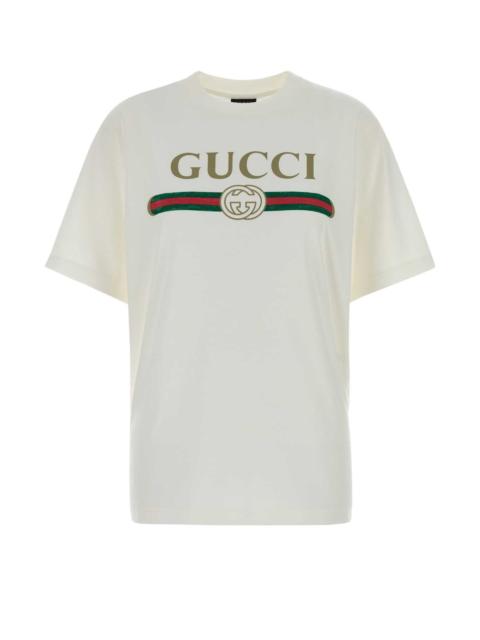 GUCCI Gucci Women White Cotton Blend T-Shirt