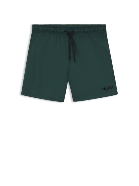 HUGO FULLY LINED SWIM SHORTS WITH CONTRAST LOGO