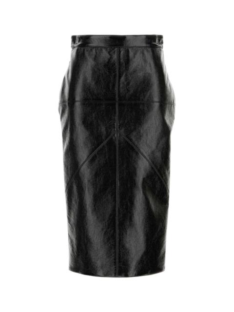 Lanvin Lanvin Women Black Synthetic Leather Skirt
