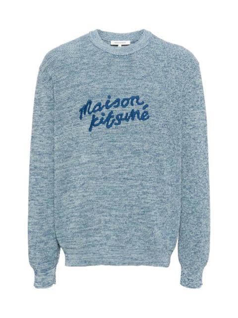 Maison Kitsuné HANDWRITING LOGO-EMBROIDERED JUMPER
