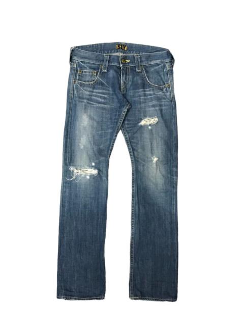 Other Designers Distressed Denim - SLY JEANS JAPAN MADE BRAND DISTRESSED BLUE JEANS