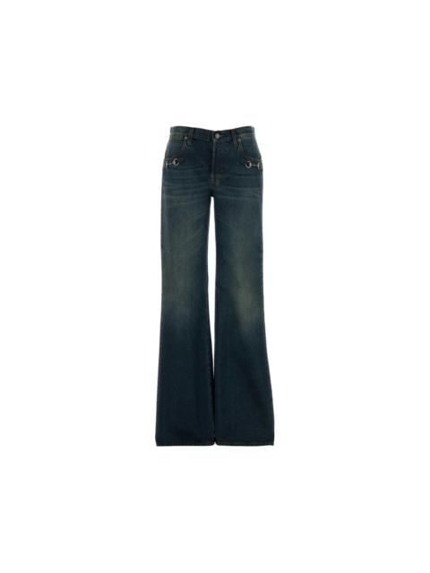 GUCCI Gucci Blue Denim - Flared Jeans Women
