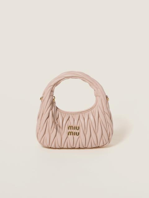 Miu Miu Wander matelassé nappa leather hobo bag