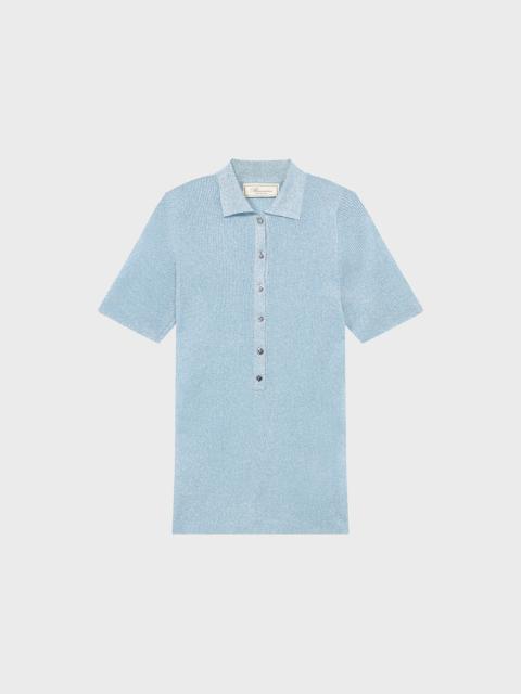 Blumarine POLO SHIRT IN KNITTED LUREX