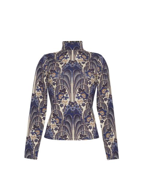 Cara Cara Piper Top
Our Best-Selling Turtleneck In A Fountain Print