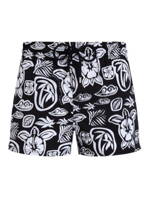 Vilebrequin Men Short Swim Trunks Tahiti Turtles