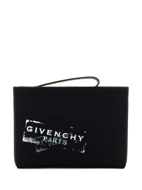Givenchy Givenchy Men Black Canvas Clutch