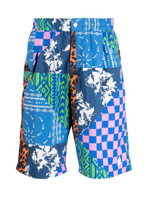 Marcelo Burlon County Of Milan MULTI-PANEL KNEE-LENGTH SHORTS