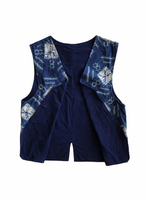 Other Designers Vintage - Vintage Handwoven West African Indigo Native Rugged Vest