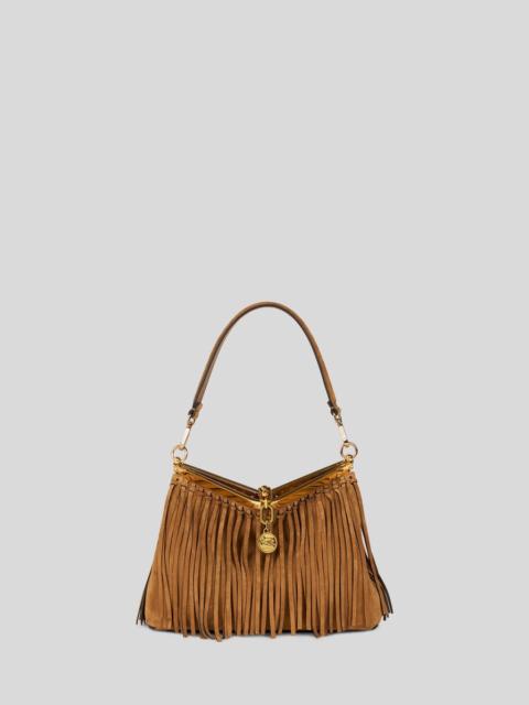 Etro MEDIUM SUEDE VELA BAG WITH FRINGING