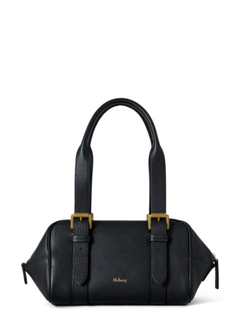 Mulberry Mulberry Small Boston Heavy Grain Top Handle Bag in Black at Nordstrom