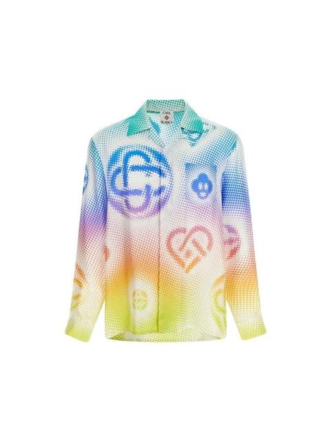 CASABLANCA CASABLANCA Halftone Multicolor Silk Shirt New & Authentic (M