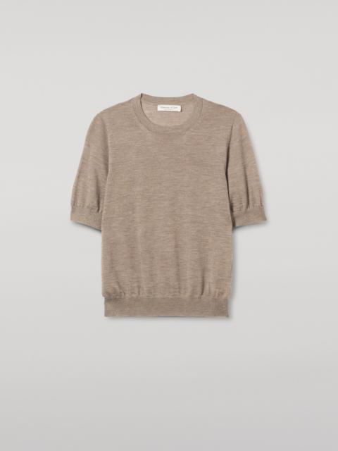 Johnstons of Elgin Honor Light Brown Superfine Cashmere T-Shirt
