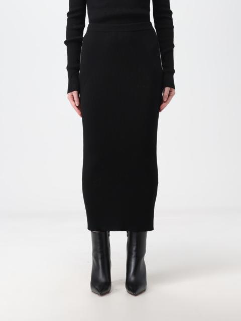 Alexander McQueen Ribbed wool blend pencil skirt