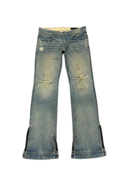 Other Designers Japanese Brand - Rico Mudwash Denim Flare Jeans Distressed