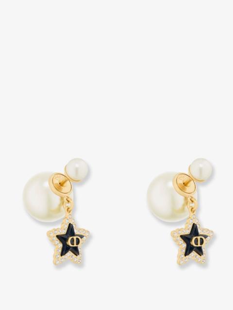 Dior Dior Gold-Finish Metal Earrings With White Resin Pearls