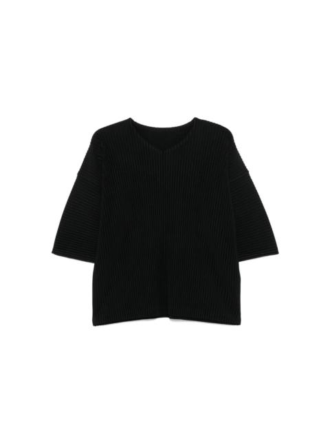 ISSEY MIYAKE MC MARCH PLEATED T-SHIRT - BLACK