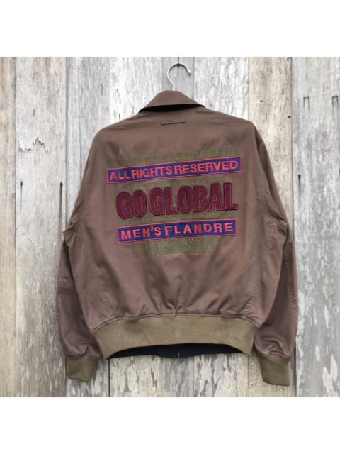 Other Designers Vintage - Vintage Men’s Flandre Reversible Bomber Jacket Embroidery