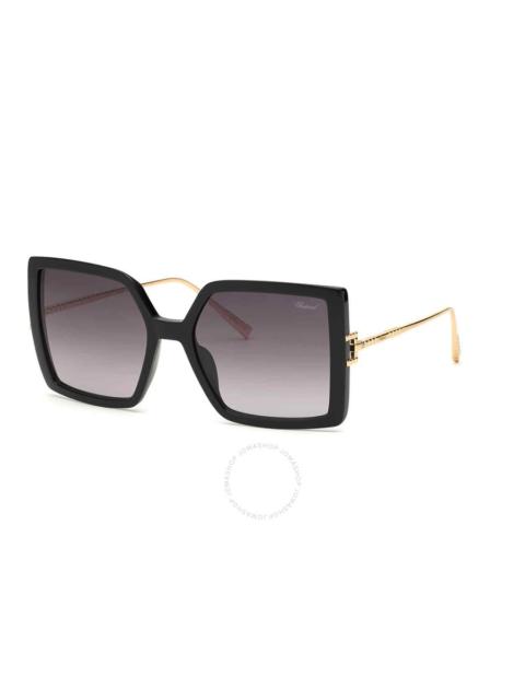 Chopard Chopard Grey Gradient Sport Ladies Sunglasses SCH334M 0BLK 56