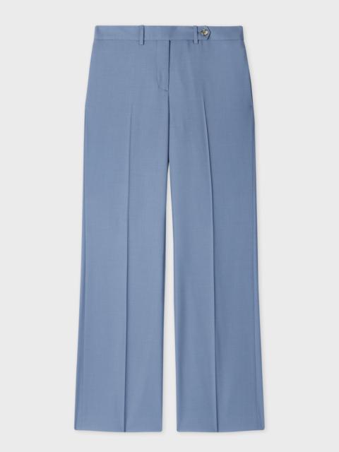 Paul Smith Women's 'A Suit To Travel In' - Steel Blue Wool Bootcut Trousers