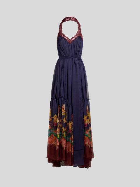 Etro BOHO DRESS WITH OPEN BACK AND FLOUNCE