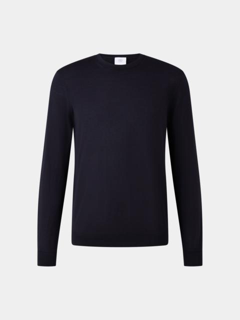 BOGNER Fine knit pullover Ole in Navy blue