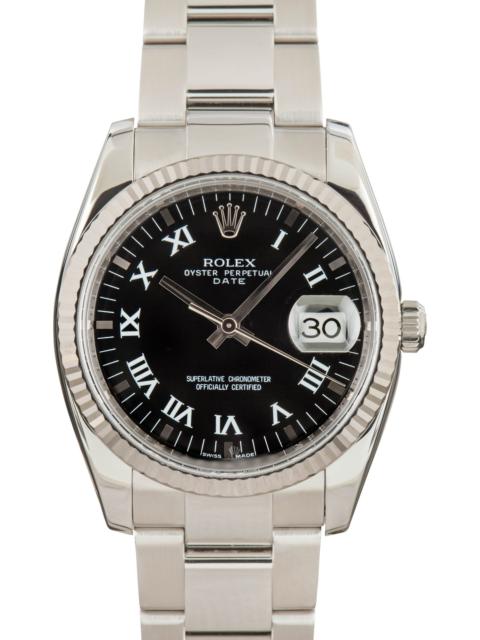 Rolex Date 115234 Black Dial