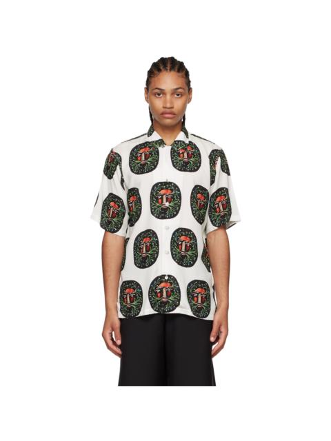 ENDLESS JOY Off-White Hombre Verde Short Sleeve Shirt