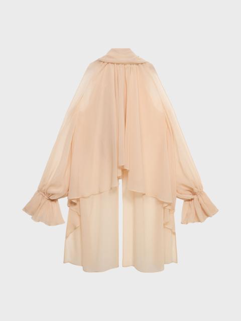Blumarine ASYMMETRICAL CHIFFON BLOUSE