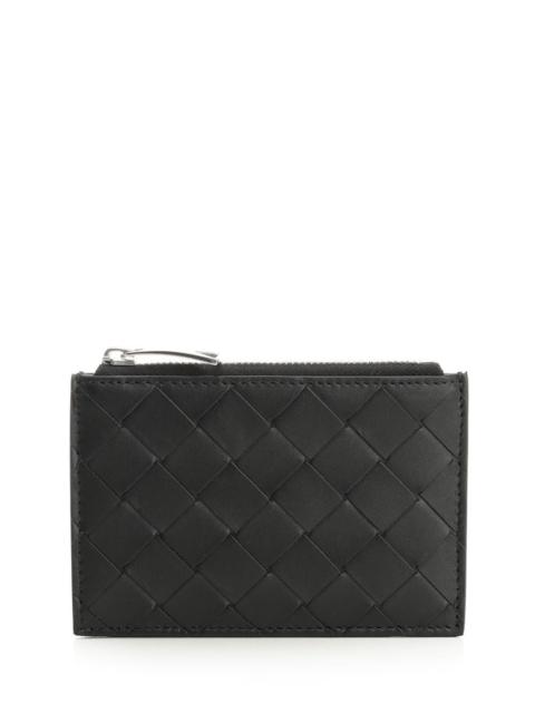 Bottega Veneta Bottega Veneta Men Woven Card Holder With Zip