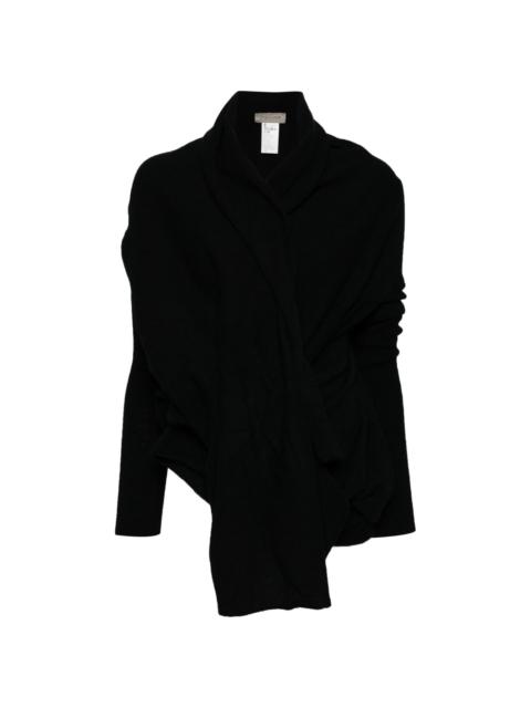 asymmetricdraped cardigan