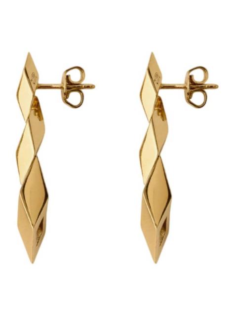 Burberry Open Box - Burberry Gold-Plated Hollow Drop Earrings