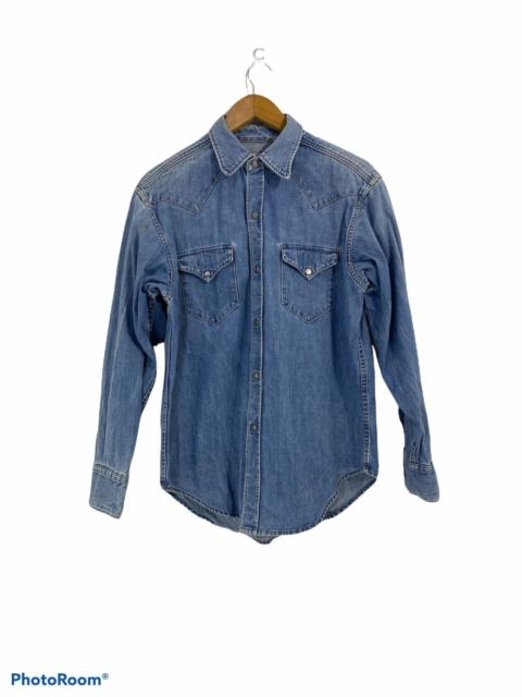 Other Designers Vintage Sugar Cane Western Button Shirt Denim Design