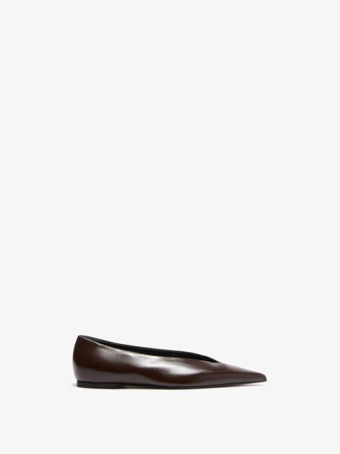 Proenza Schouler Slash Flats in Slick Nappa