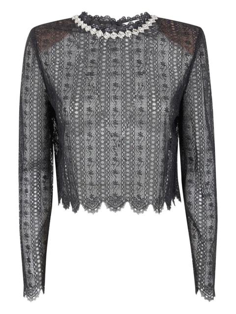 self-portrait Organza Lace Top