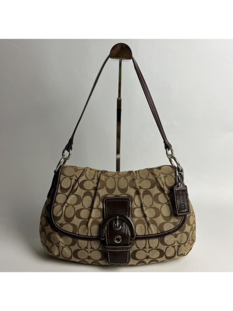 COACH Coach Soho Signature Buckle Flap Shoulder Bag