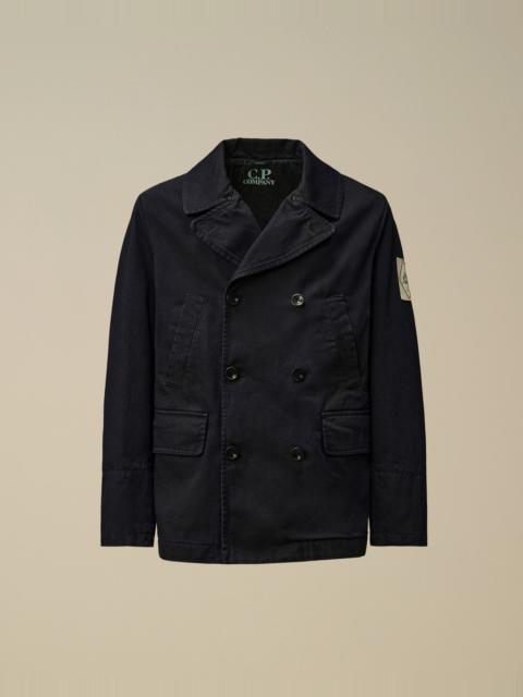 C.P. Company 3/4 Plated Denim Pea Coat